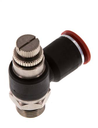Flow Control Silencer Meter-In Elbow 12 mm - G3/8'' Brass/PA 66