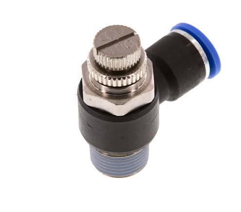 Flow Control Silencer Meter-Out Elbow 10 mm - R3/8'' Brass/PA 66