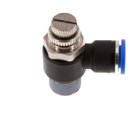 Flow Control Silencer Meter-Out Elbow 10 mm - R3/8'' Brass/PA 66