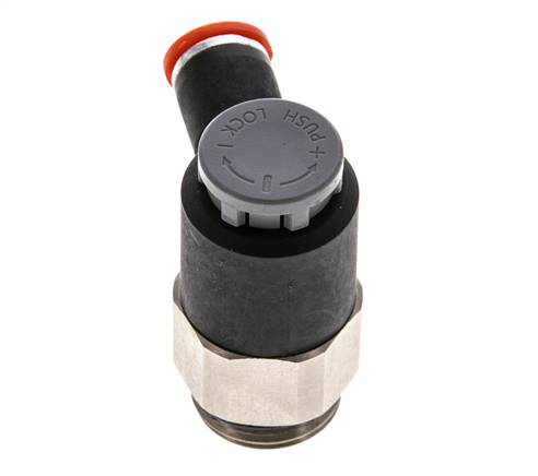 Flow Control Valve Meter-In Elbow 8 mm - G1/2'' Brass/PA 66 Locknut
