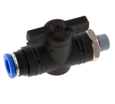 2-Way Straight Ball Valve 8 mm - R1/8'' Plastic/Brass