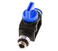 3/2-Way Shut-Off Hand Valve 6 mm - G1/8'' Plastic/Brass Tube-side venting