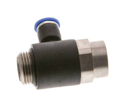 Flow Control Silencer Meter-Out Elbow 6 mm - G3/8'' Brass/PA 66 Slotted Screw
