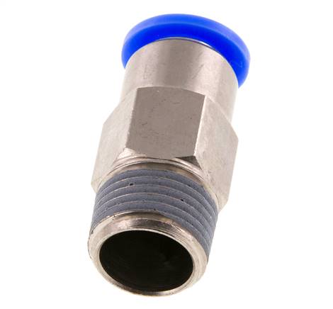 Push-In Fitting 12mm & R1/2'' Male Auto Shut-Off Brass/PBT 0-10bar (0-145psi)