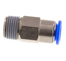 Push-In Fitting 12mm & R1/2'' Male Auto Shut-Off Brass/PBT 0-10bar (0-145psi)