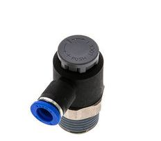 Flow Control Valve Meter-Out Elbow 8 mm - R1/2'' Brass/PA 66 Locknut