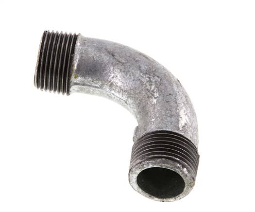 90deg Angled Pipe R1'' Cast Iron 25bar (351.25psi)