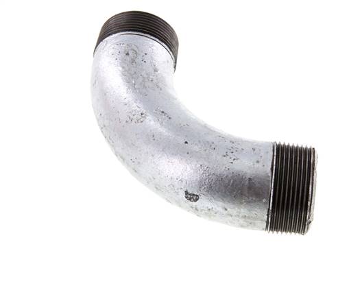 90deg Angled Pipe R1 1/2'' Cast Iron 25bar (351.25psi)