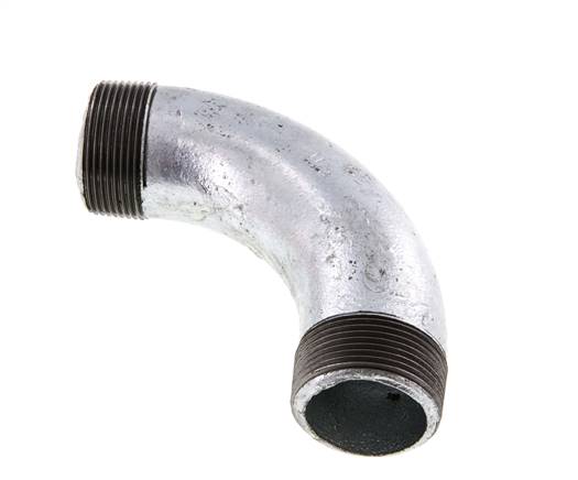90deg Angled Pipe R1 1/2'' Cast Iron 25bar (351.25psi)