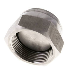 End Cap G1 1/2'' Stainless steel with External Hex 60° cone 125bar (1756.25psi) Hydraulic