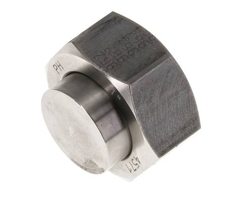 End Cap G1'' Stainless steel with External Hex 60° cone 150bar (2107.5psi) Hydraulic