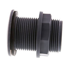 Screw Connection for Drain Cocks G1 1/4'' DN13 Bulkhead Polypropylene (pp) EPDM 10bar (140.5psi) FDA