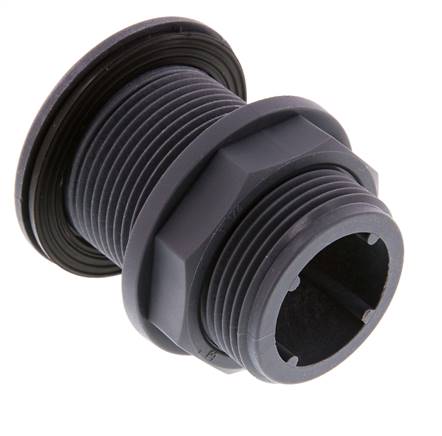 Screw Connection for Drain Cocks G1 1/4'' DN13 Bulkhead Polypropylene (pp) EPDM 10bar (140.5psi) FDA