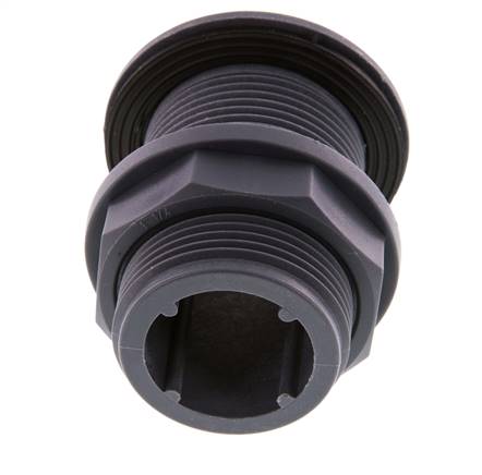 Screw Connection for Drain Cocks G1 1/4'' DN13 Bulkhead Polypropylene (pp) EPDM 10bar (140.5psi) FDA