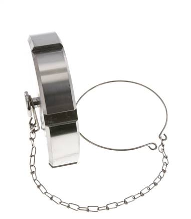 Cap Nut Rd110 X 1/4'' DN 80 Stainless Steel 1.4301 NBR DIN 11851 FDA 21 with Chain