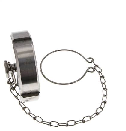 Cap Nut Rd65 X 1/6'' DN 40 Stainless Steel 1.4404 NBR DIN 11851 FDA 21 with Chain