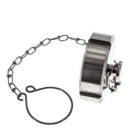 Cap Nut Rd52 X 1/6'' DN 25 Stainless Steel 1.4404 NBR DIN 11851 FDA 21 with Chain