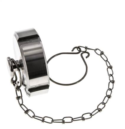 Cap Nut Rd52 X 1/6'' DN 25 Stainless Steel 1.4301 NBR DIN 11851 FDA 21 with Chain