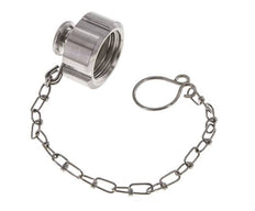 Cap Nut Rd28 X 1/8'' DN 10 Stainless Steel 1.4404 NBR DIN 11851 FDA 21 with Chain