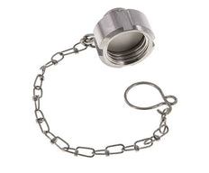Cap Nut Rd28 X 1/8'' DN 10 Stainless Steel 1.4404 NBR DIN 11851 FDA 21 with Chain