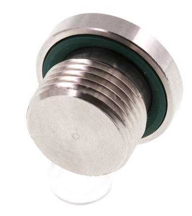 Plug M18 X 1.5 Stainless steel FKM with Internal Hex 400bar (5620.0psi)