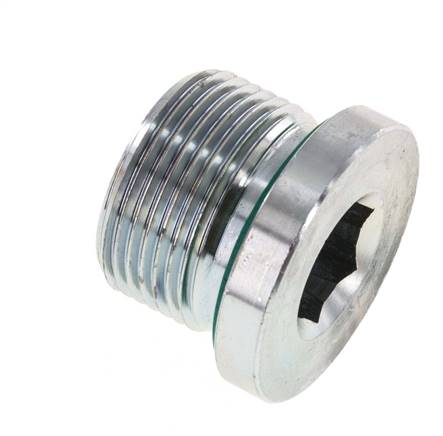 Plug M24 X 1.5 Steel FKM with Internal Hex 400bar (5620.0psi)