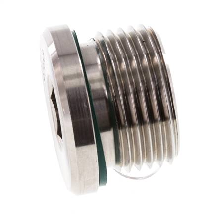 Plug M27 X 2 Stainless steel FKM with Internal Hex 400bar (5620.0psi)