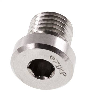 Plug M12 X 1.5 Stainless steel FKM with Internal Hex 400bar (5620.0psi)