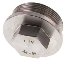 Plug G2'' Stainless steel with Collar and External Hex 40bar (562.0psi)