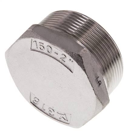 Plug R2'' Stainless steel with External Hex 16bar (224.8psi)
