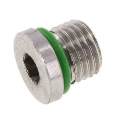 Plug UNF 7/16''-20 Stainless steel FKM with Internal Hex 630bar (8851.5psi)