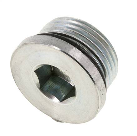 Plug UN 1-3/16INCH-12 Steel NBR with Internal Hex 400bar (5620.0psi)