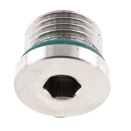 Plug UNF 9/16INCH-18 Stainless steel FKM with Internal Hex 630bar (8851.5psi)