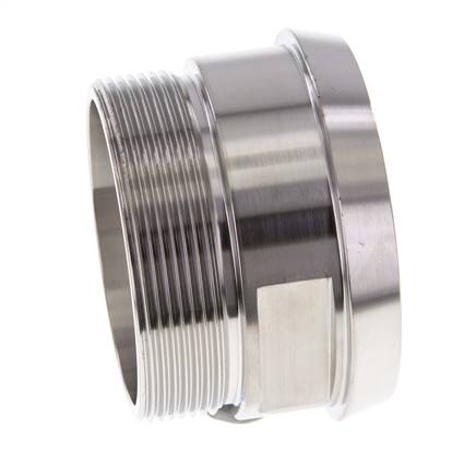 DIN 11851 Sanitary (Dairy) Fitting 86mm Cone x G2 1/2 inch Male Stainless Steel