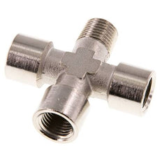 Cross Fitting R1/4'' Male - G1/4'' Female Nickel plated Brass 16 bar (224.8 psi)