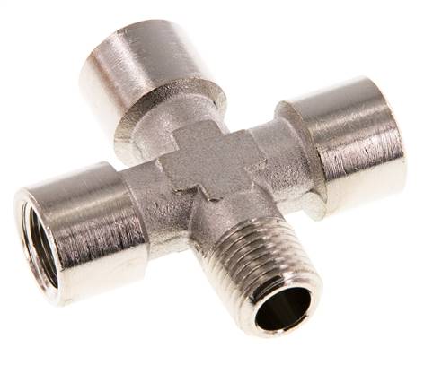 Cross Fitting R1/4'' Male - G1/4'' Female Nickel plated Brass 16 bar (224.8 psi)