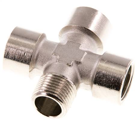 Cross Fitting R1/2'' Male - G1/2'' Female Nickel plated Brass 16 bar (224.8 psi)