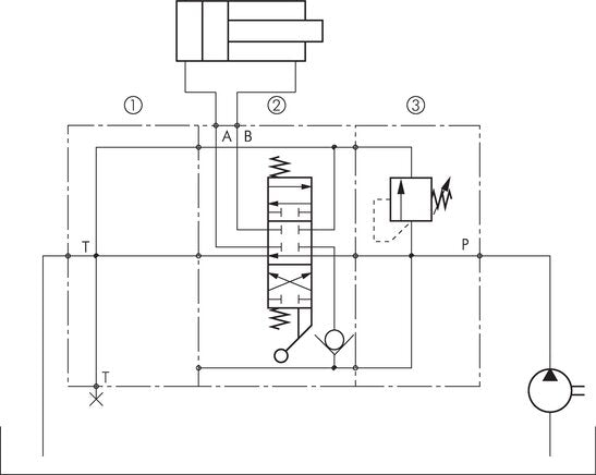 4/3-Way Hydraulic Hand Lever Valve Section Float Center 320bar