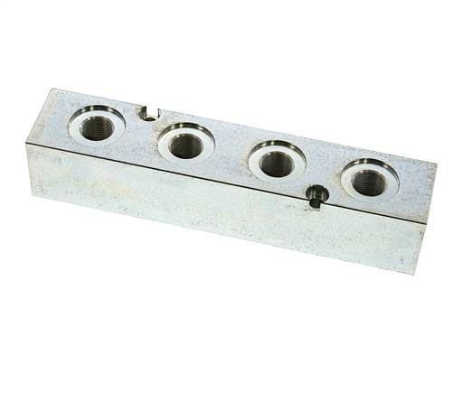 G3/8'' Hydraulic Distributor Block 2 Inlets 4 Outlets 315bar