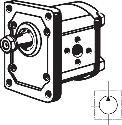 Hydraulic Gear Pump 5.8cm³ 200bar Plessey Flange Size 1