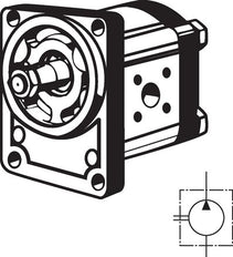 Hydraulic Gear Pump 11cm³ 250bar Bosch Flange Size 2 - Rexroth