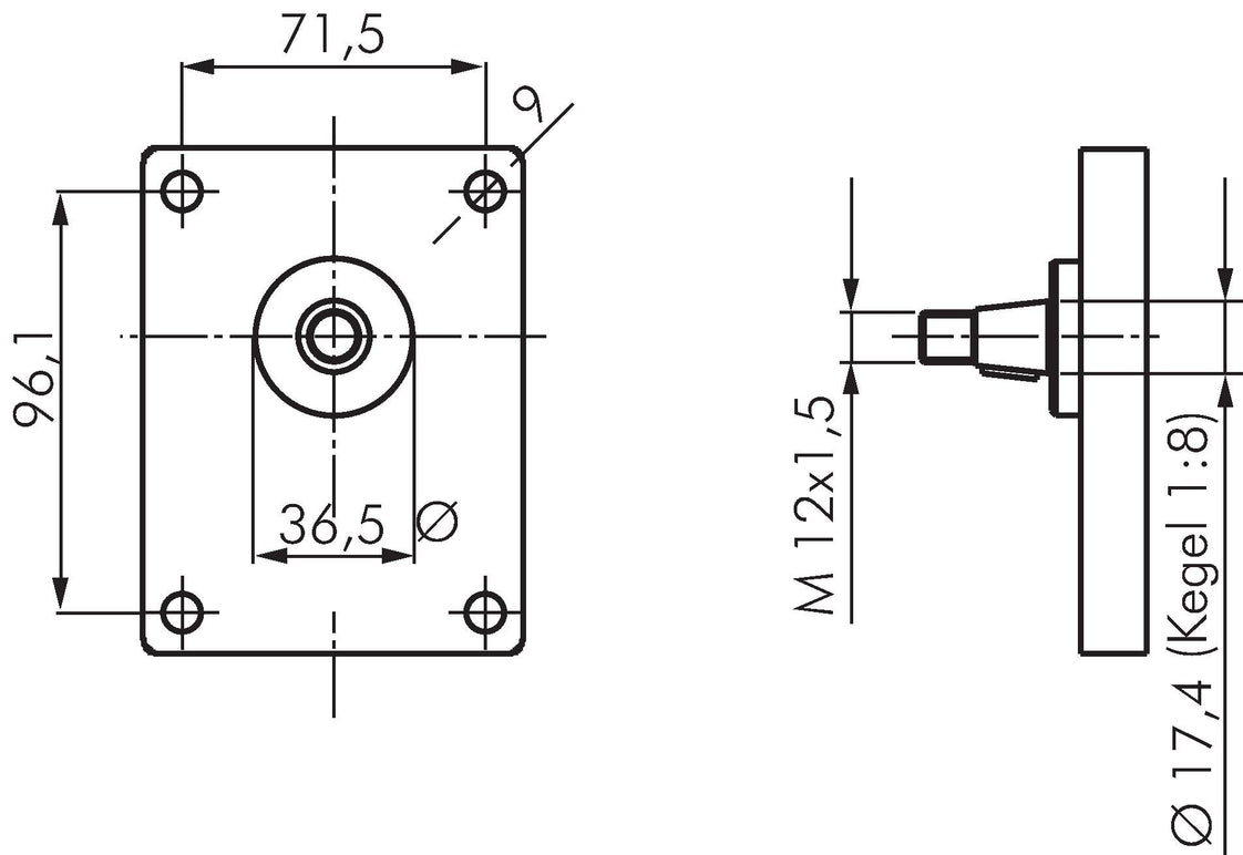 Hydraulic Gear Pump 4cm³ 250bar Plessey Flange Size 2 - Rexroth