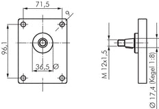 Hydraulic Gear Pump 4cm³ 250bar Plessey Flange Size 2 - Rexroth