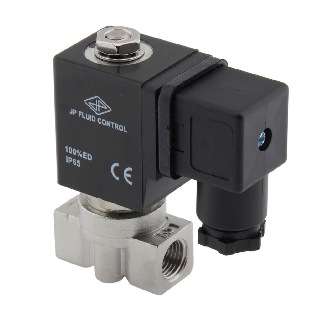 Solenoid Valve HP-DA 1/4'' high pressure stainless steel PTFE 4-100bar 230V AC