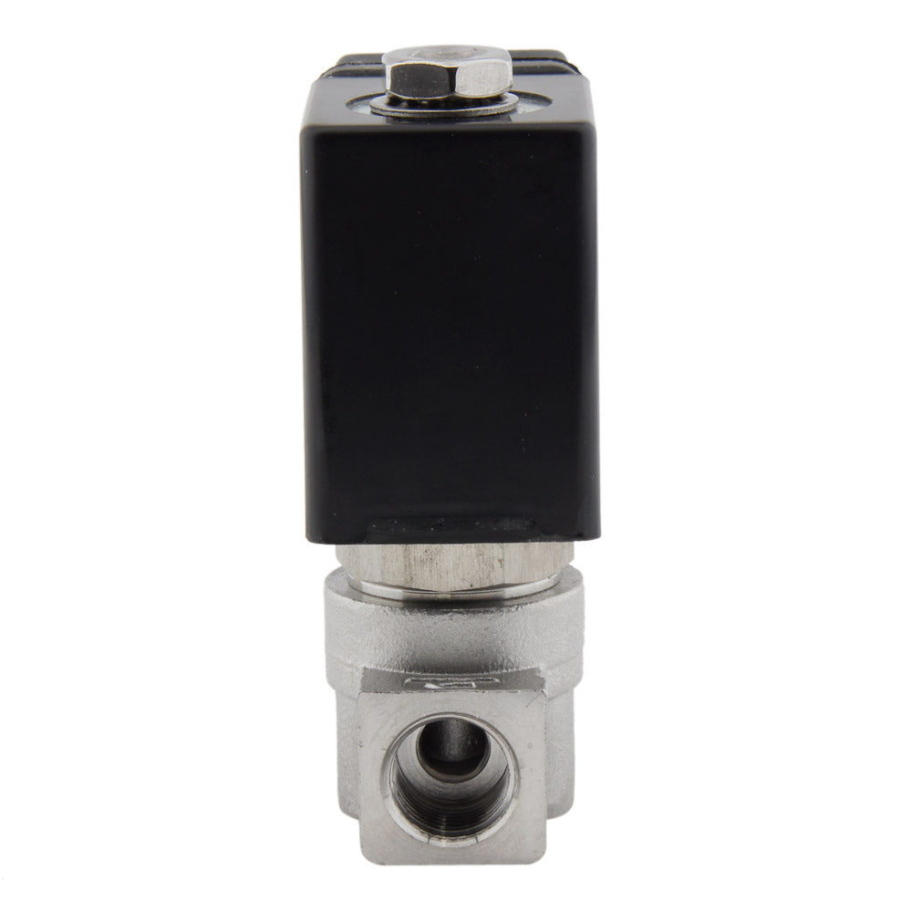 Solenoid Valve HP-DA 1/4'' high pressure stainless steel PTFE 4-100bar 230V AC
