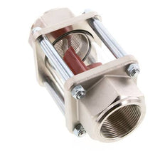 G1 1/4'' brass flow indicator with impeller 9-55 l/min 15 bar
