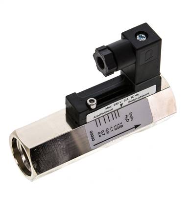 G1/2'' brass variable area flow switch water 0.4-1.8 l/min 300 bar