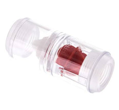 G1/4'' polycarbonate flow indicator with impeller and filter
