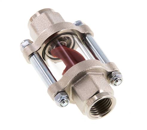 G1/4'' brass flow indicator with impeller 0.6-3 l/min 25 bar