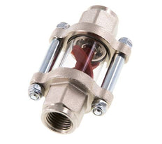 G1/4'' brass flow indicator with impeller 0.6-3 l/min 25 bar